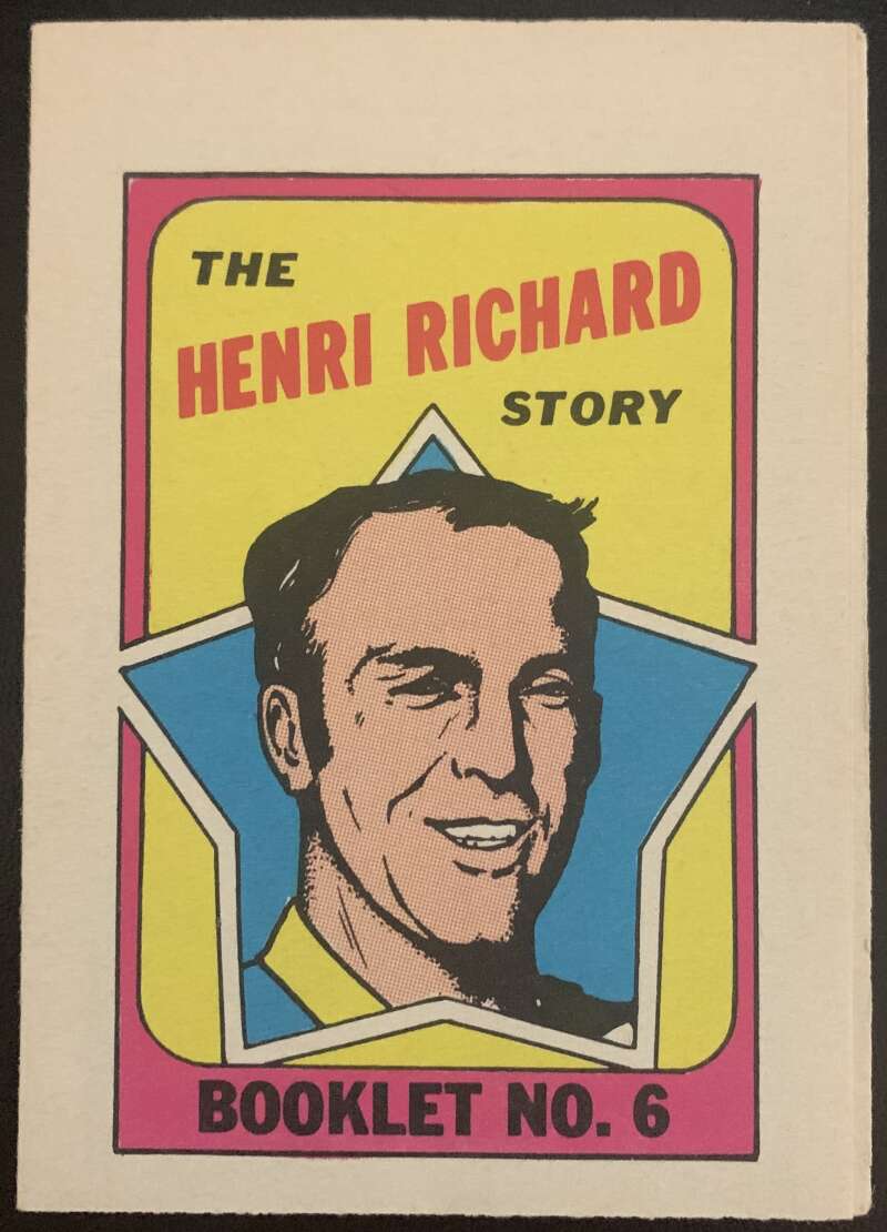 1971-72 O-Pee-Chee Booklets #6 Henri Richard  Montreal Canadiens  V7409