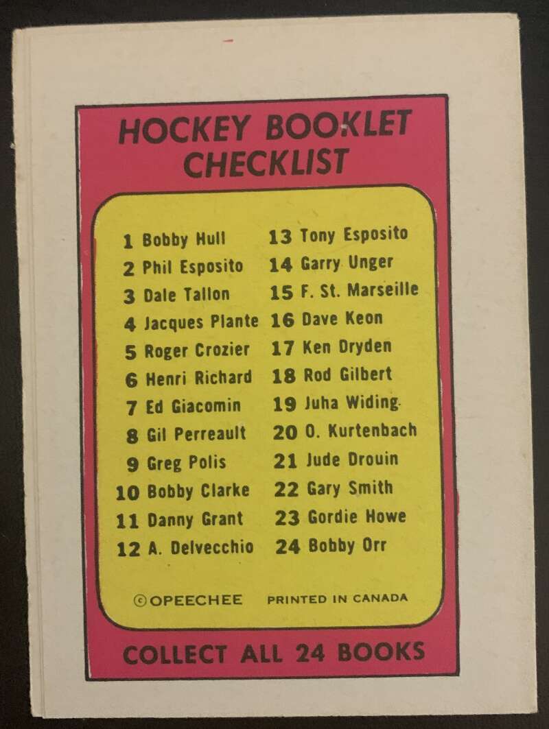 1971-72 O-Pee-Chee Booklets #7 Ed Giacomin  New York Rangers  V7410