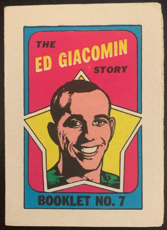 1971-72 O-Pee-Chee Booklets #7 Ed Giacomin  New York Rangers  V7415