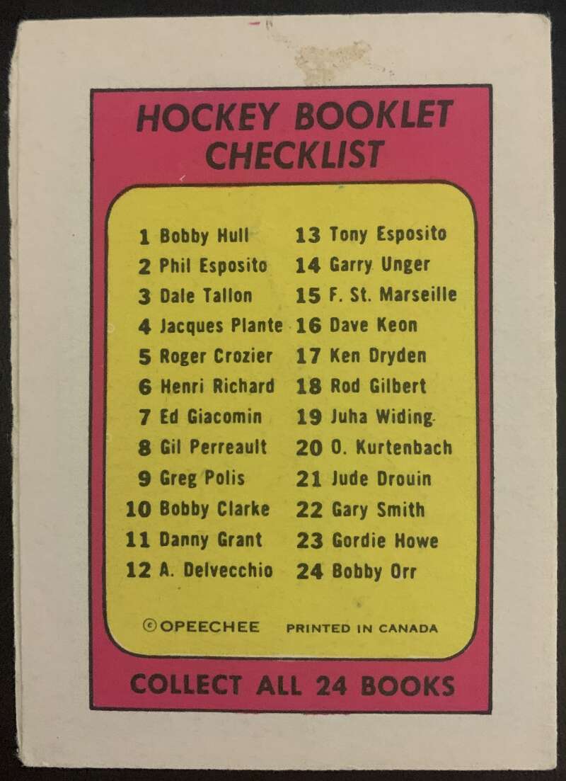 1971-72 O-Pee-Chee Booklets #7 Ed Giacomin  New York Rangers  V7415