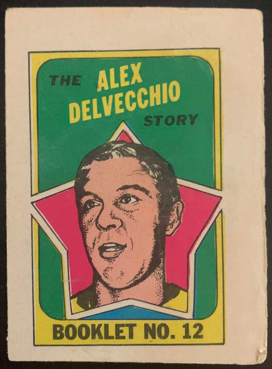 1971-72 O-Pee-Chee Booklets #12 Alex Delvecchio  Detroit Red Wings  V7427