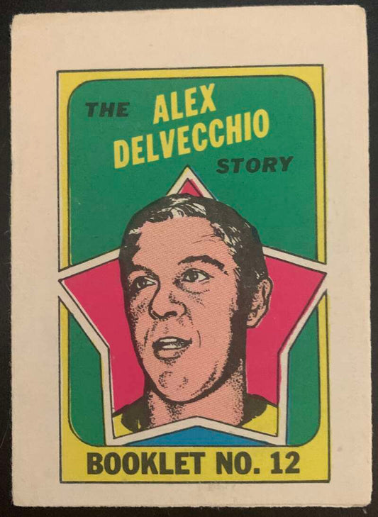 1971-72 O-Pee-Chee Booklets #12 Alex Delvecchio  Detroit Red Wings  V7428