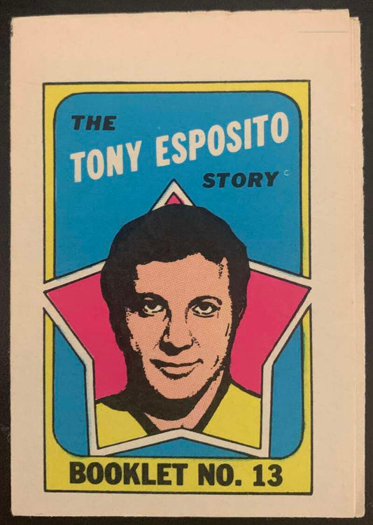 1971-72 O-Pee-Chee Booklets #13 Tony Esposito  Chicago Blackhawks  V7429