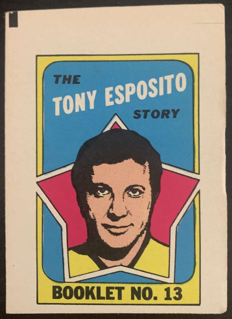 1971-72 O-Pee-Chee Booklets #13 Tony Esposito  Chicago Blackhawks  V7432