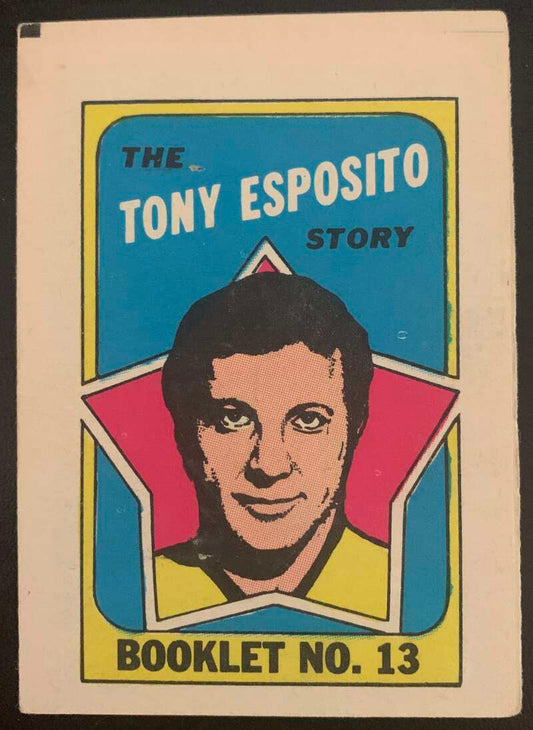 1971-72 O-Pee-Chee Booklets #13 Tony Esposito  Chicago Blackhawks  V7433