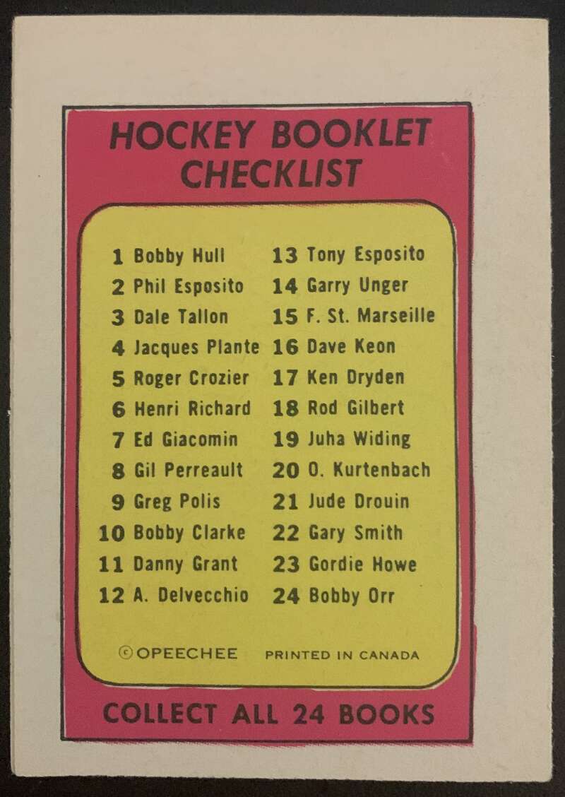 1971-72 O-Pee-Chee Booklets #14 Garry Unger  St. Louis Blues  V7435