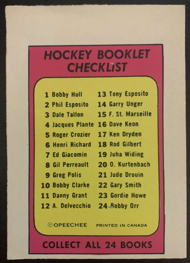 1971-72 O-Pee-Chee Booklets #14 Garry Unger  St. Louis Blues  V7437