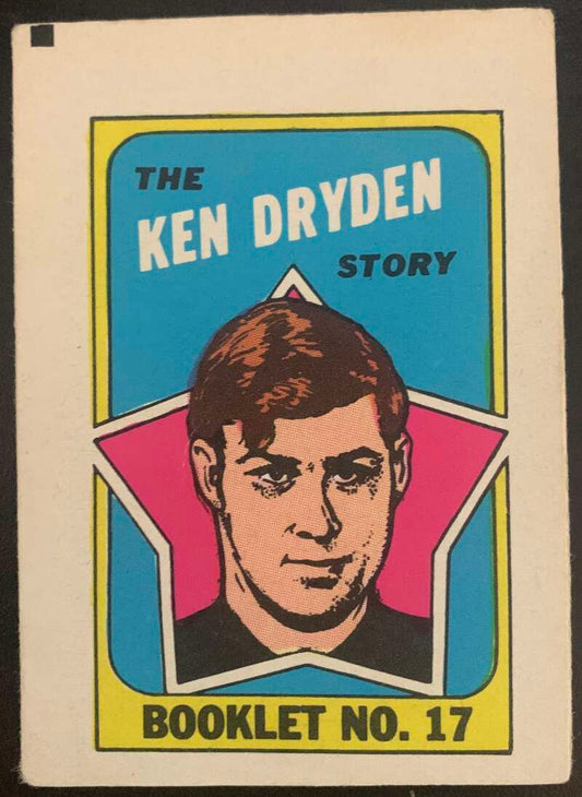 1971-72 O-Pee-Chee Booklets #17 Ken Dryden  Montreal Canadiens  V7445