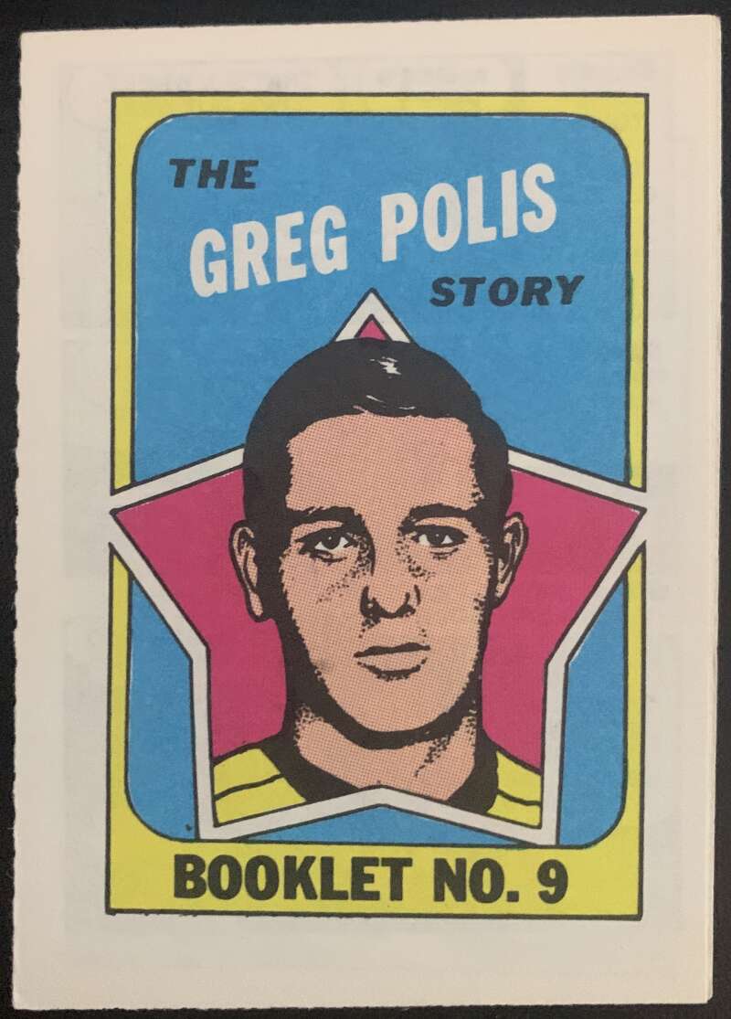 1971-72 O-Pee-Chee Booklets Topps #9 Greg Polis  Pittsburgh Penguins  V7460