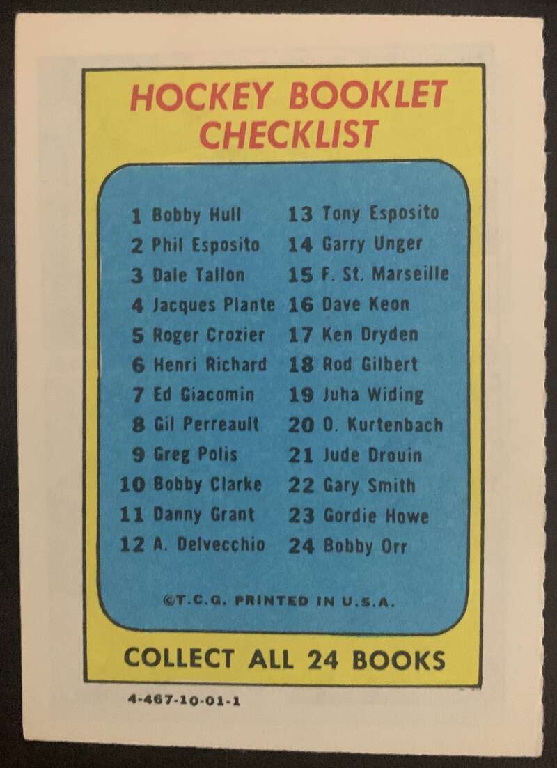 1971-72 O-Pee-Chee Booklets Topps #9 Greg Polis  Pittsburgh Penguins  V7460