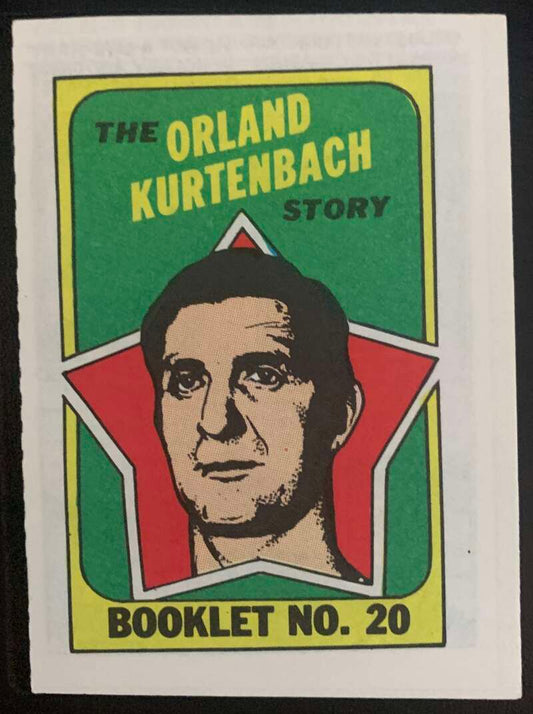 1971-72 O-Pee-Chee Booklets Topps #20 Orland Kurtenbach  V7464