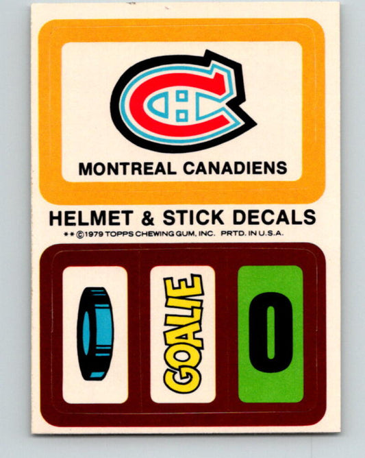 1979-80 Topps Team Stickers Montreal Canadiens Vintage Card 07480