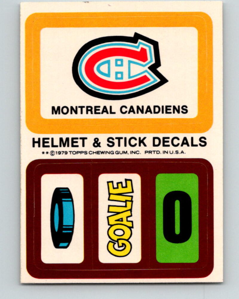 1979-80 Topps Team Stickers Montreal Canadiens Vintage Card 07481
