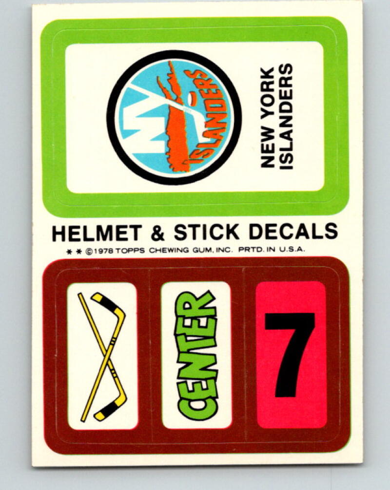 1979-80 Topps Team Stickers New York Islanders Vintage Card 07482