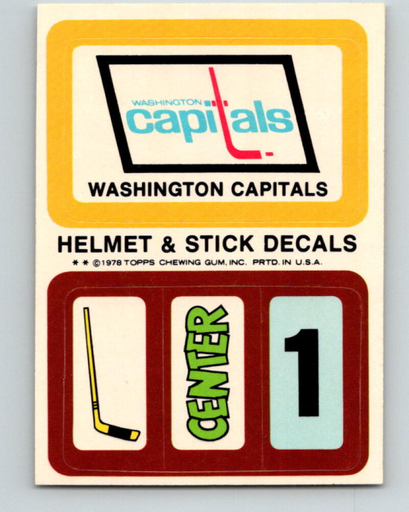 1979-80 Topps Team Stickers Washington Capitals Vintage Card 07489