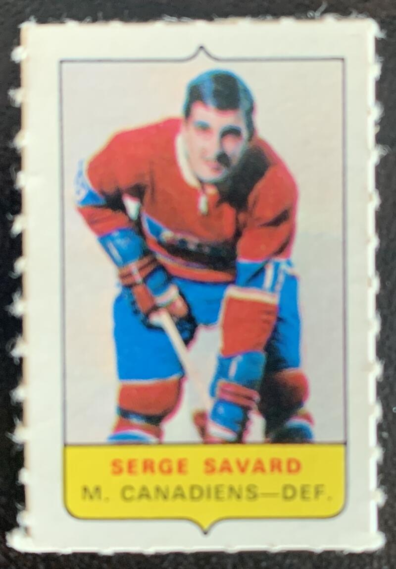 V7563--1969-70 O-Pee-Chee Four-in-One Mini Card Serge Savard
