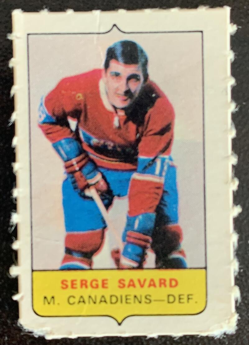 V7564--1969-70 O-Pee-Chee Four-in-One Mini Card Serge Savard