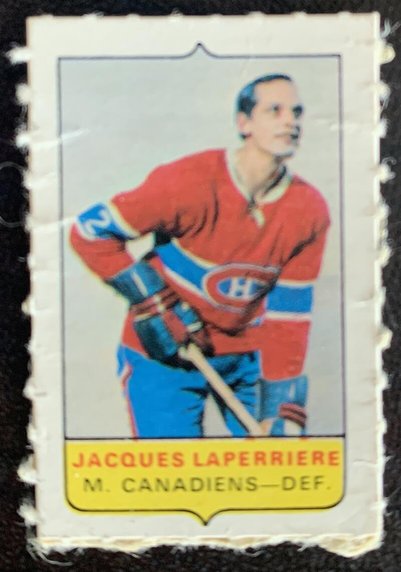 V7572--1969-70 O-Pee-Chee Four-in-One Mini Card Jacques Laperriere
