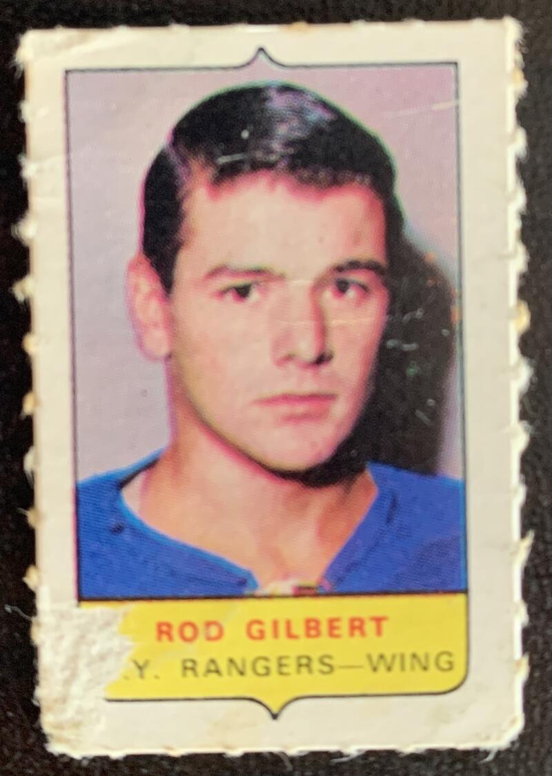 V7581--1969-70 O-Pee-Chee Four-in-One Mini Card Rod Gilbert