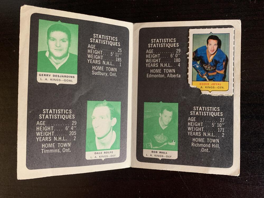 V7600--1969-70 O-Pee-Chee Four-in-One Card Album Los Angeles Kings