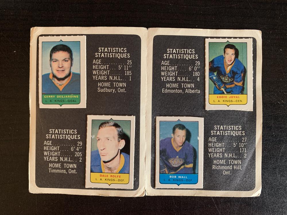 V7601--1969-70 O-Pee-Chee Four-in-One Card Album Los Angeles Kings