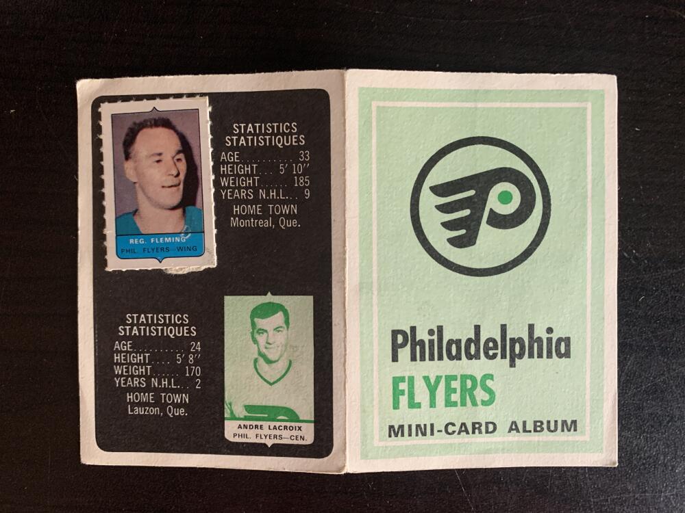 V7610--1969-70 O-Pee-Chee Four-in-One Card Album Philadelphia Flyers