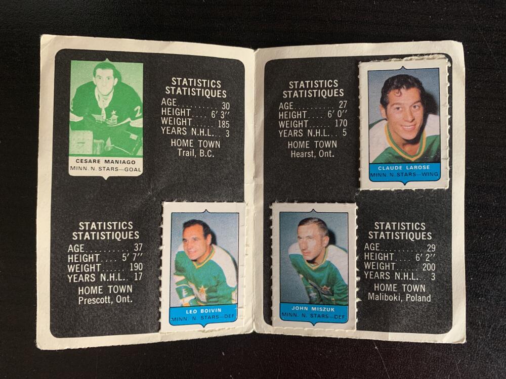 V7612--1969-70 O-Pee-Chee Four-in-One Card Album Minnesota North Stars