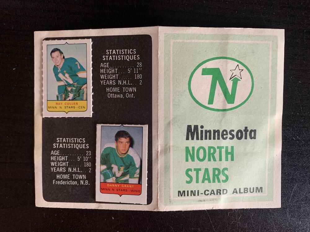 V7614--1969-70 O-Pee-Chee Four-in-One Card Album Minnesota North Stars
