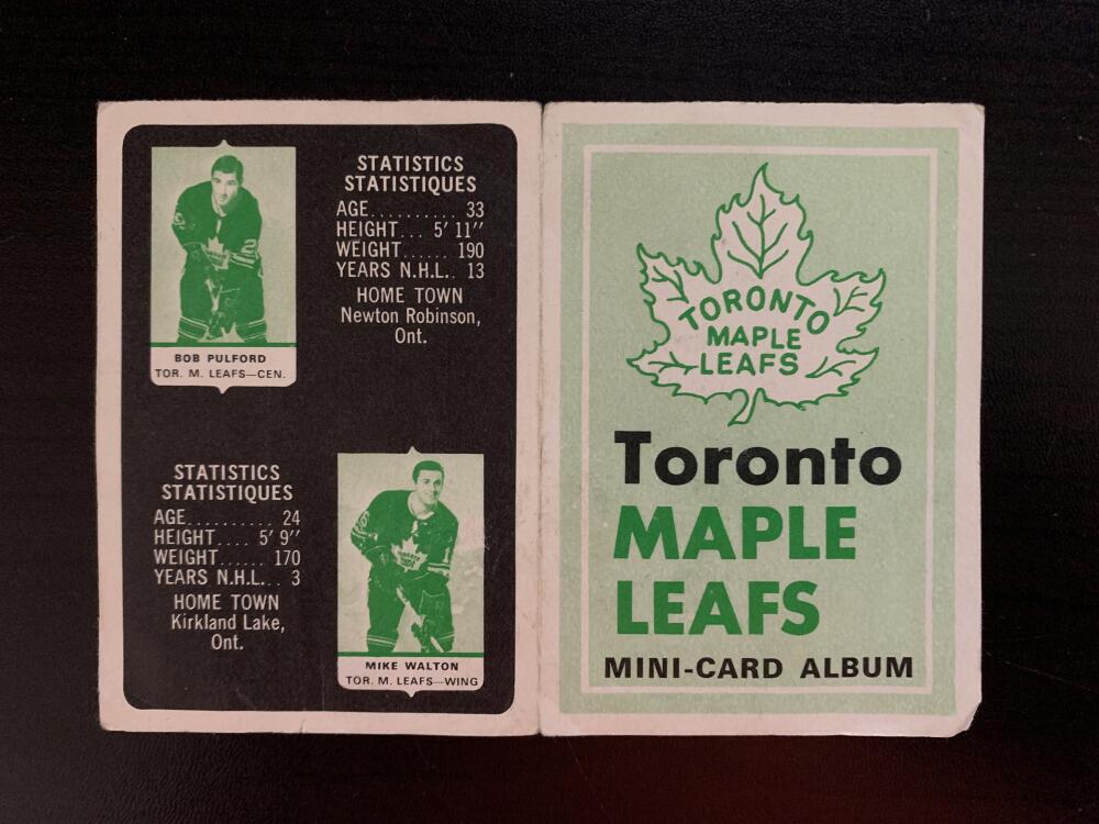 V7626--1969-70 O-Pee-Chee Four-in-One Card Album Toronto Maple Leafs