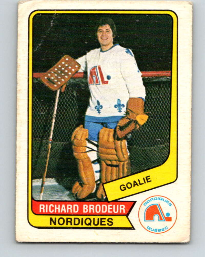 1976-77 WHA O-Pee-Chee #12 Richard Brodeur  Quebec Nordiques  V7649