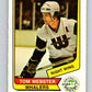 1976-77 WHA O-Pee-Chee #14 Tom Webster  New England Whalers  V7652