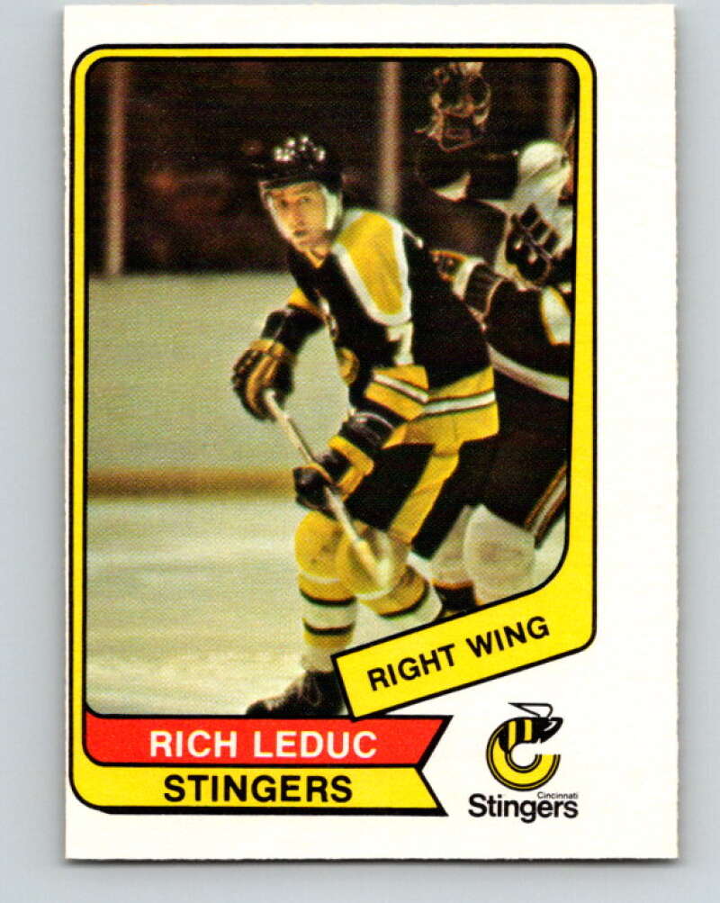 1976-77 WHA O-Pee-Chee #41 Rich Leduc  Cincinnati Stingers  V7682