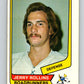 1976-77 WHA O-Pee-Chee #43 Jerry Rollins  RC Rookie Phoenix Roadrunners  V7687