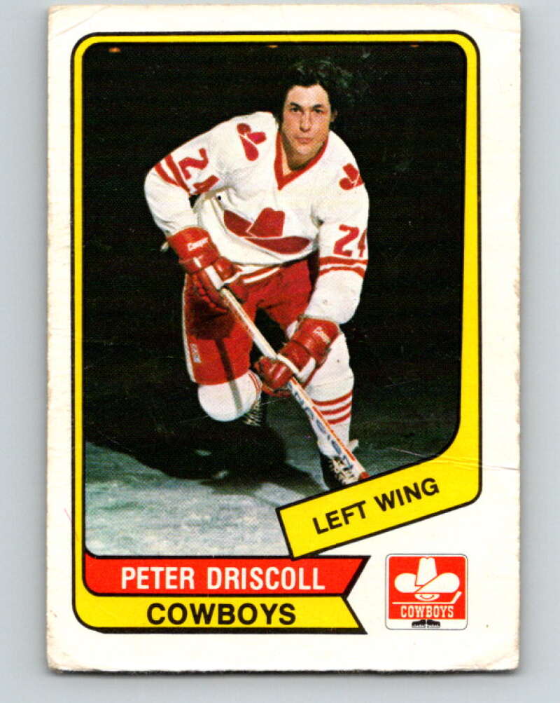 1976-77 WHA O-Pee-Chee #45 Peter Driscoll  RC Rookie Calgary Cowboys  V7689