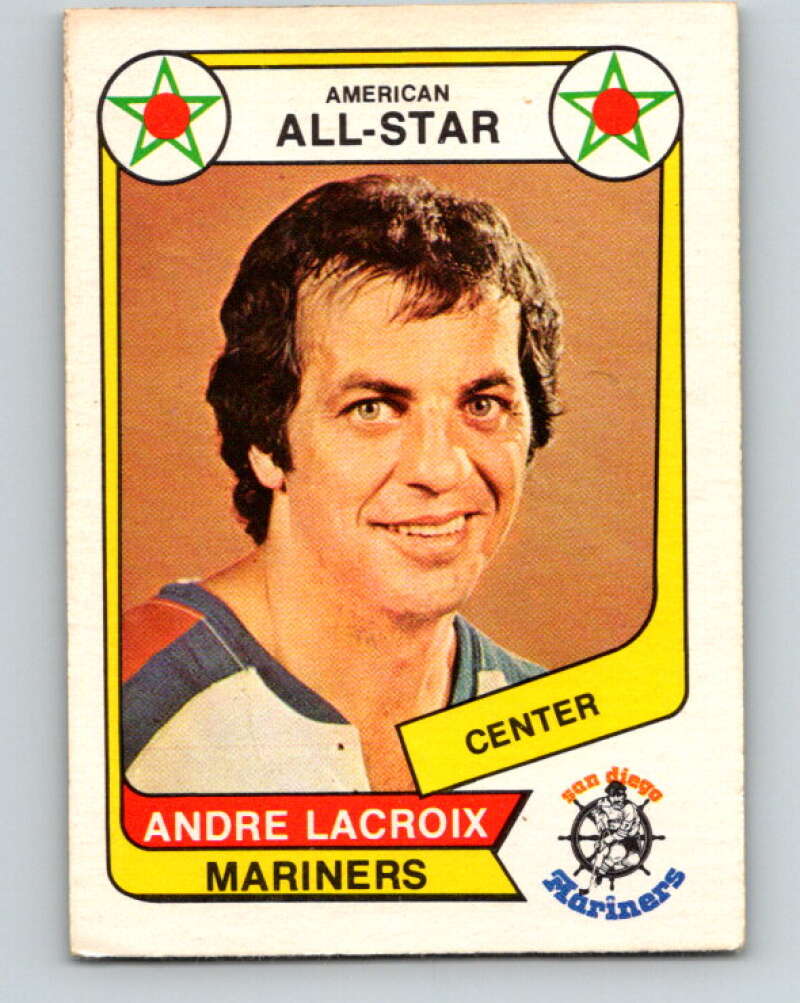 1976-77 WHA O-Pee-Chee #70 Andre Lacroix AS  San Diego Mariners  V7715
