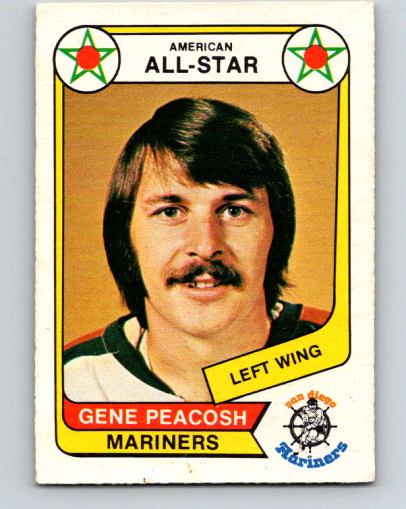 1976-77 WHA O-Pee-Chee #71 Gene Peacosh AS  San Diego Mariners  V7716