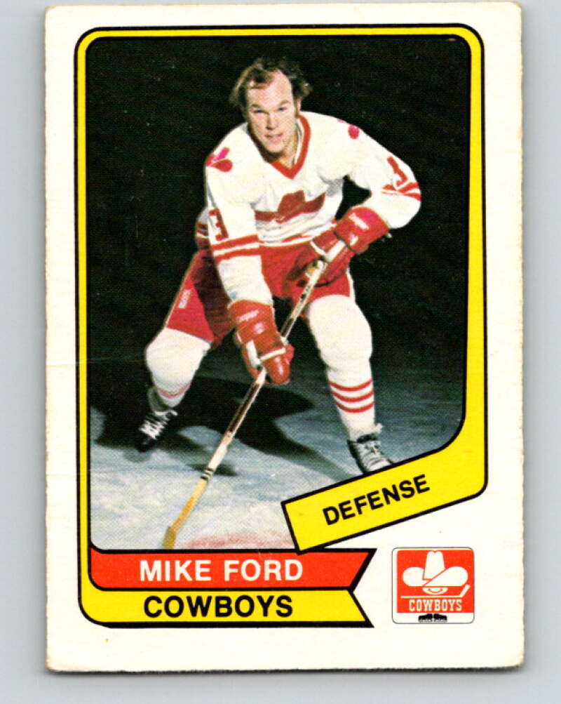 1976-77 WHA O-Pee-Chee #75 Mike Ford  RC Rookie Calgary Cowboys  V7721