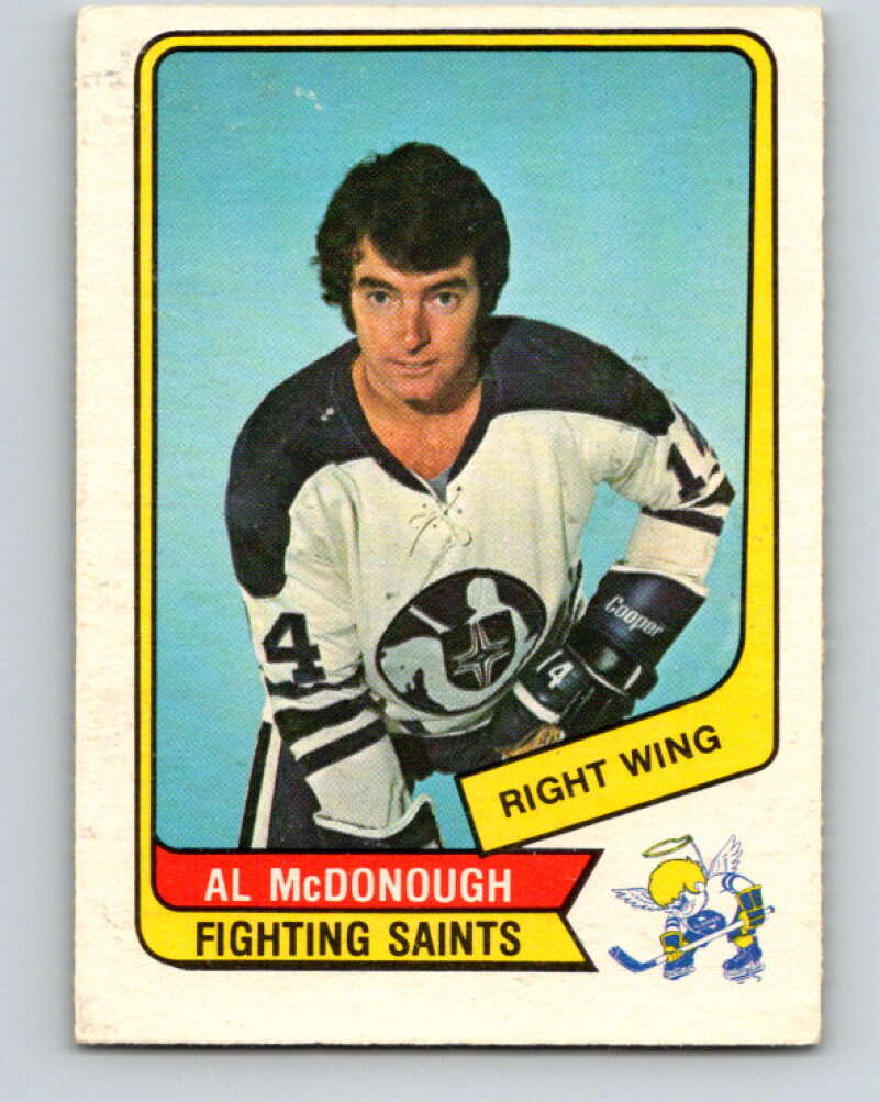 1976-77 WHA O-Pee-Chee #77 Al McDonough  Minnesota Fighting Saints  V7723