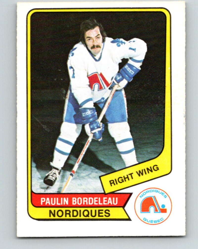 1976-77 WHA O-Pee-Chee #98 Paulin Bordeleau  Quebec Nordiques  V7747