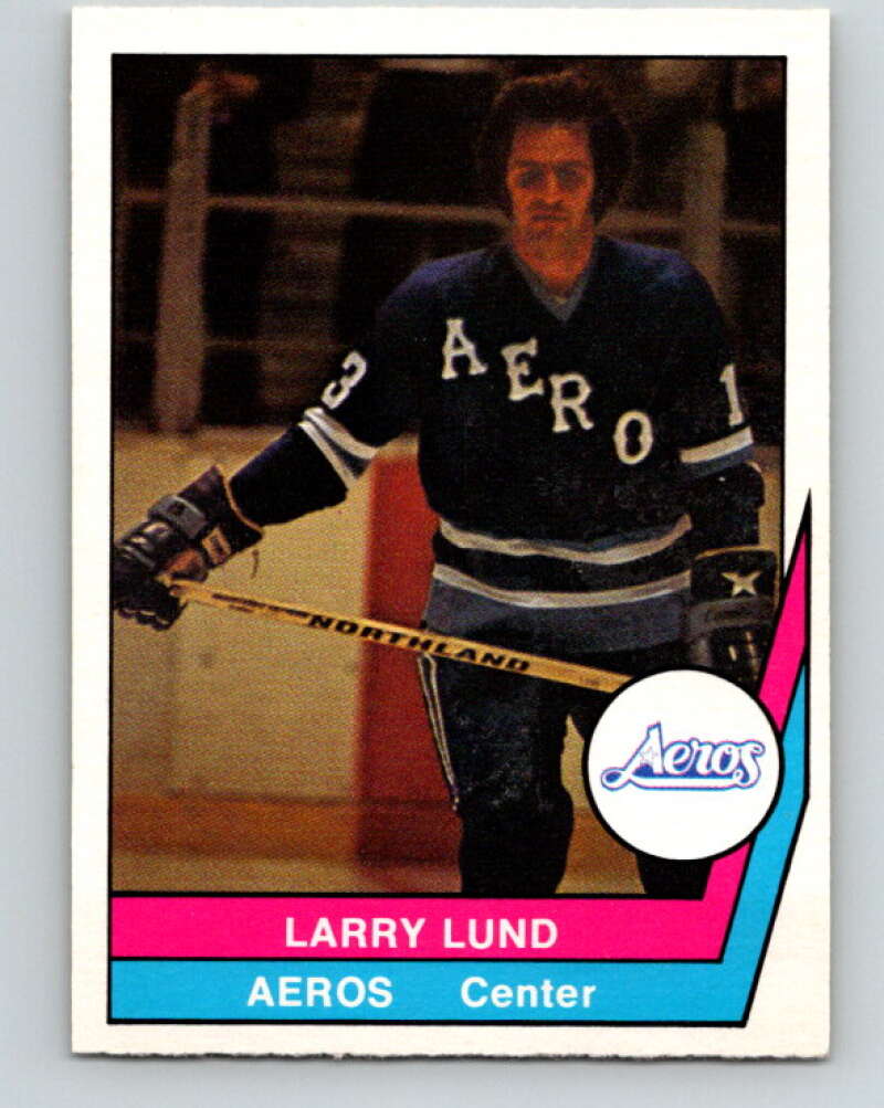 1977-78 WHA O-Pee-Chee #19 Larry Lund  Houston Aeros  V7834