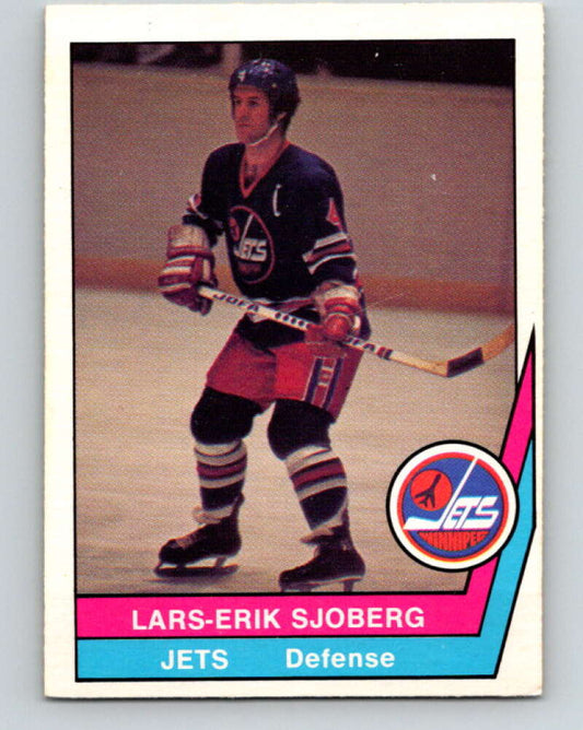 1977-78 WHA O-Pee-Chee #21 Lars-Erik Sjoberg  Winnipeg Jets  V7837