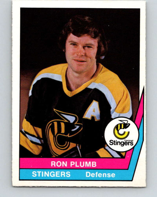 1977-78 WHA O-Pee-Chee #24 Ron Plumb  Cincinnati Stingers  V7844
