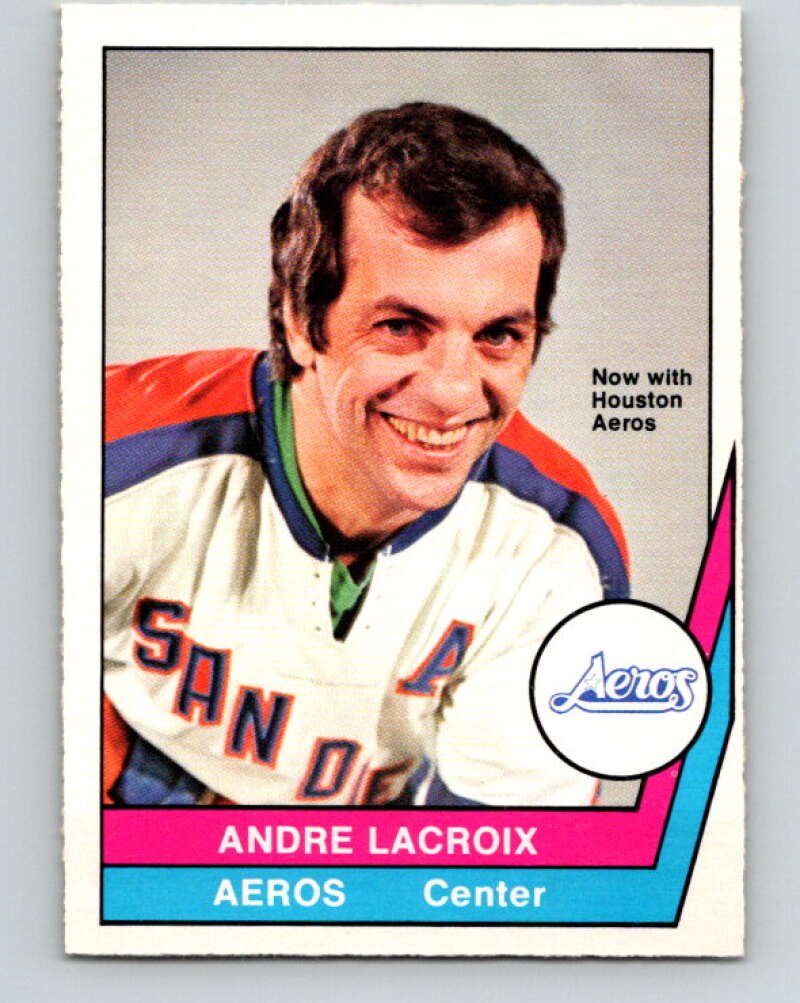1977-78 WHA O-Pee-Chee #30 Andre Lacroix  Houston Aeros  V7853