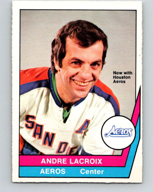 1977-78 WHA O-Pee-Chee #30 Andre Lacroix  Houston Aeros  V7855