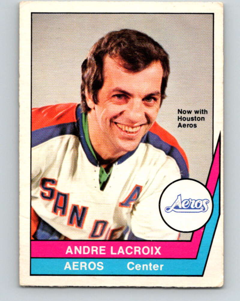 1977-78 WHA O-Pee-Chee #30 Andre Lacroix  Houston Aeros  V7856