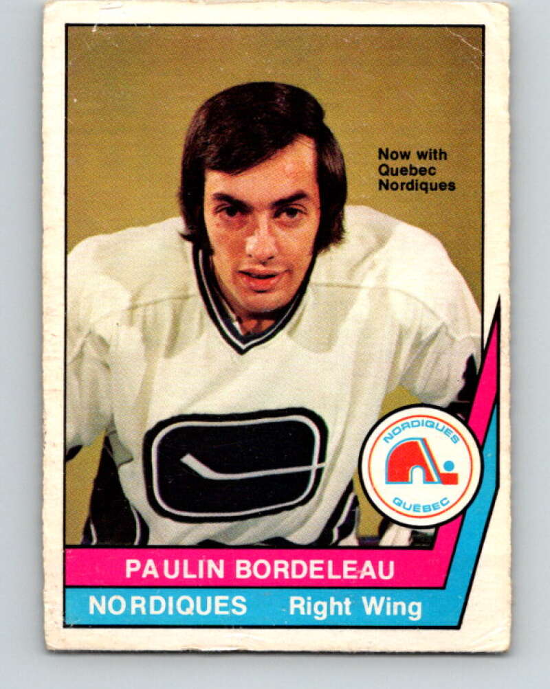 1977-78 WHA O-Pee-Chee #32 Paulin Bordeleau  Quebec Nordiques  V7860