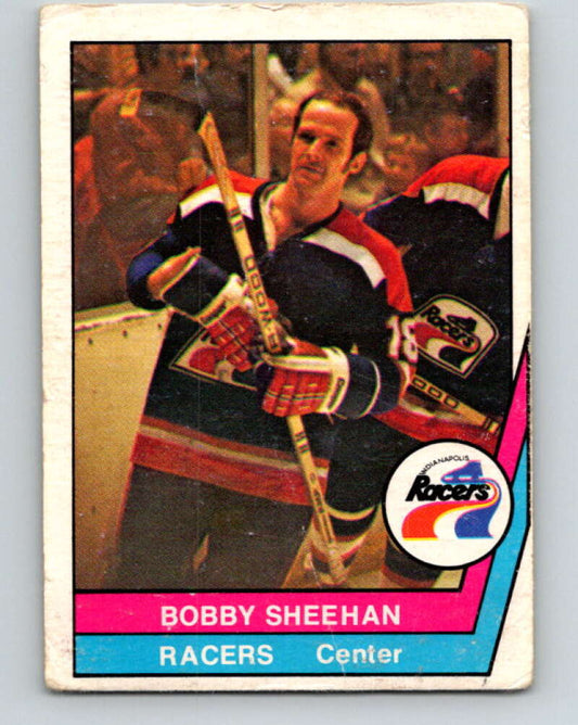1977-78 WHA O-Pee-Chee #47 Bobby Sheehan  Indianapolis Racers  V7886