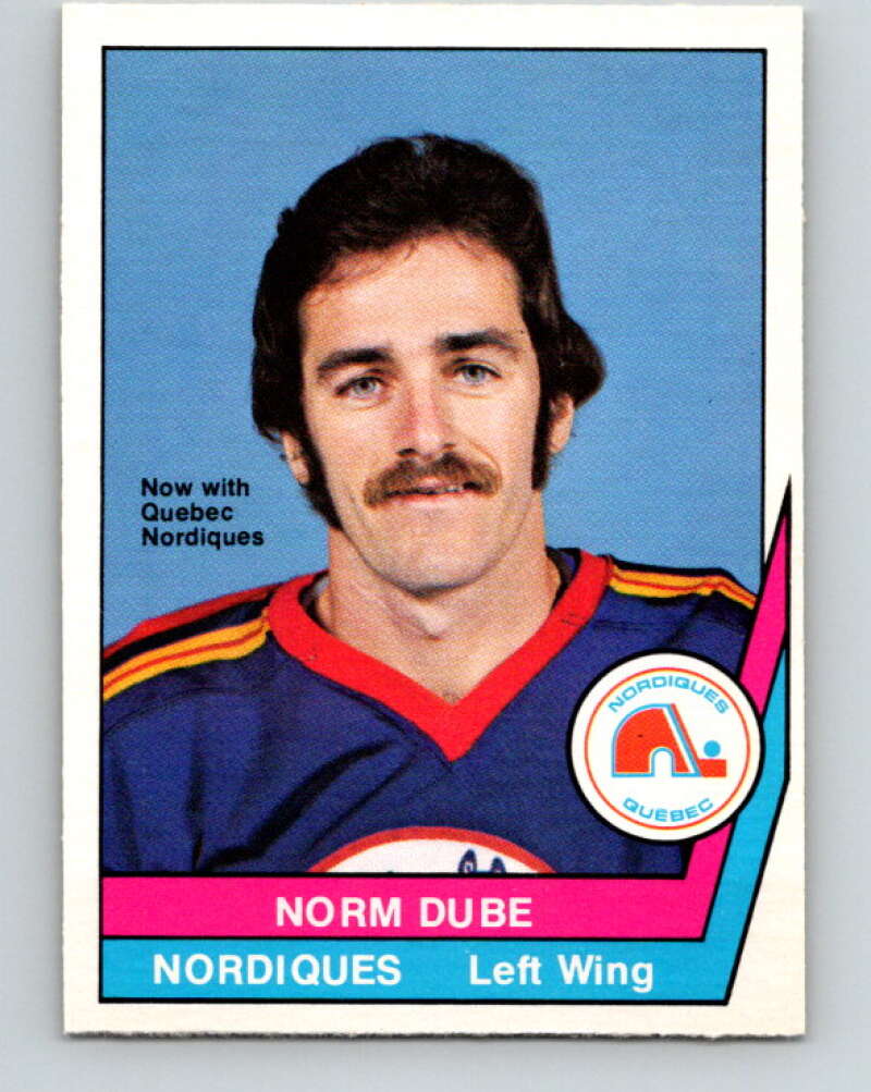 1977-78 WHA O-Pee-Chee #54 Norm Dube  RC Rookie Quebec Nordiques  V7902