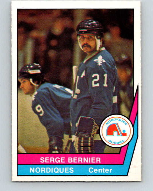 1977-78 WHA O-Pee-Chee #60 Serge Bernier  Quebec Nordiques  V7911