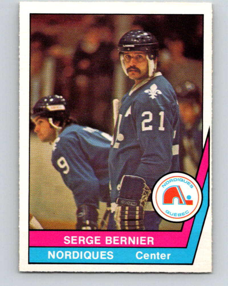 1977-78 WHA O-Pee-Chee #60 Serge Bernier  Quebec Nordiques  V7912